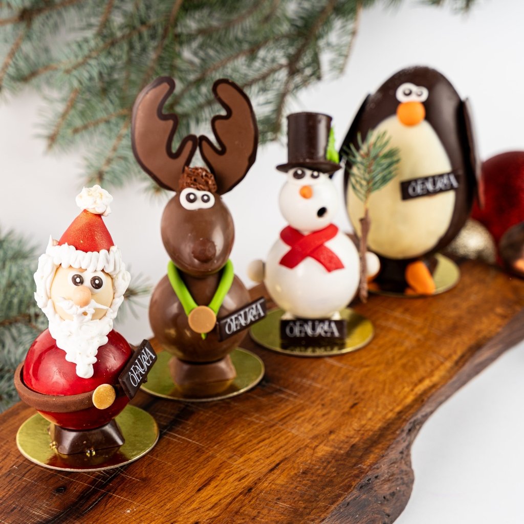 4 sujets en chocolat noir et au lait - Ôfauria